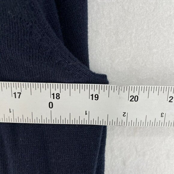 H&M Sweater Men's Sz M Blue Regular Fit Knitted Turtle Neck Ribbed Trim Pullover - Picture 3 of 9